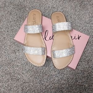 Silver Sandals Brand New sz 9.5 NWT
